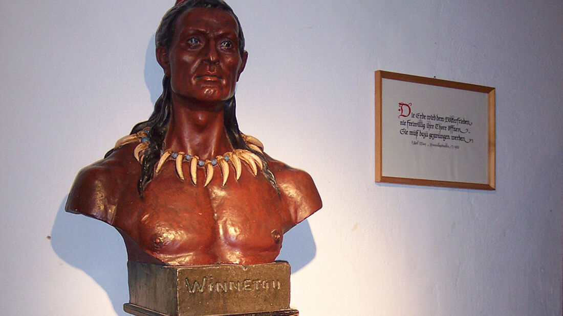 Winnetou-Büste im Karl-May-Museum 