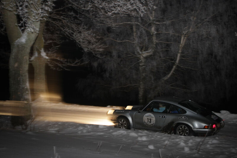 Winter Trail, Porsche 911, Nachtfahrt