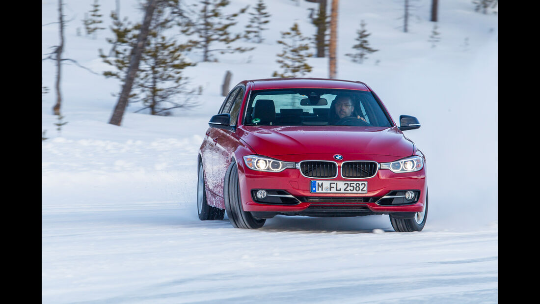 Winterreifen, BMW 330d, Testfahrt