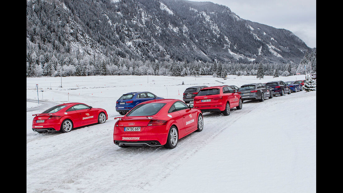 Wintertraining 2014, Fahrtraining, Bridgestone, Audi