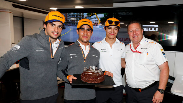 Zak Brown, Carlos Sainz, Sergio Sette Camara & Lando Norris - McLaren - F1 - 2019