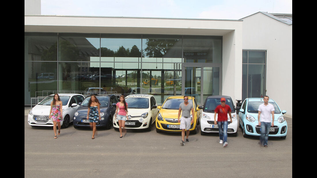 ams15/2012, Kleinwagen, 100 g/km CO2, Citroen C1, Fiat 500C, Opel Corsa, Peugeot 208, Renault Twingo, Smart Fortwo