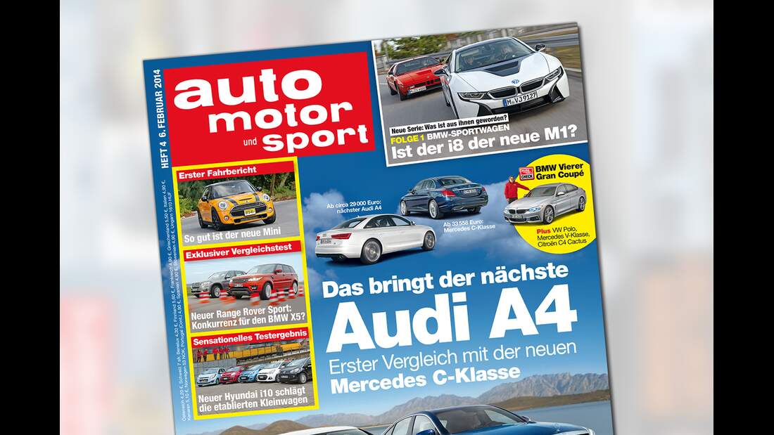 Neues Heft Audi A4 trifft auf Mercedes CKlasse AUTO MOTOR UND SPORT