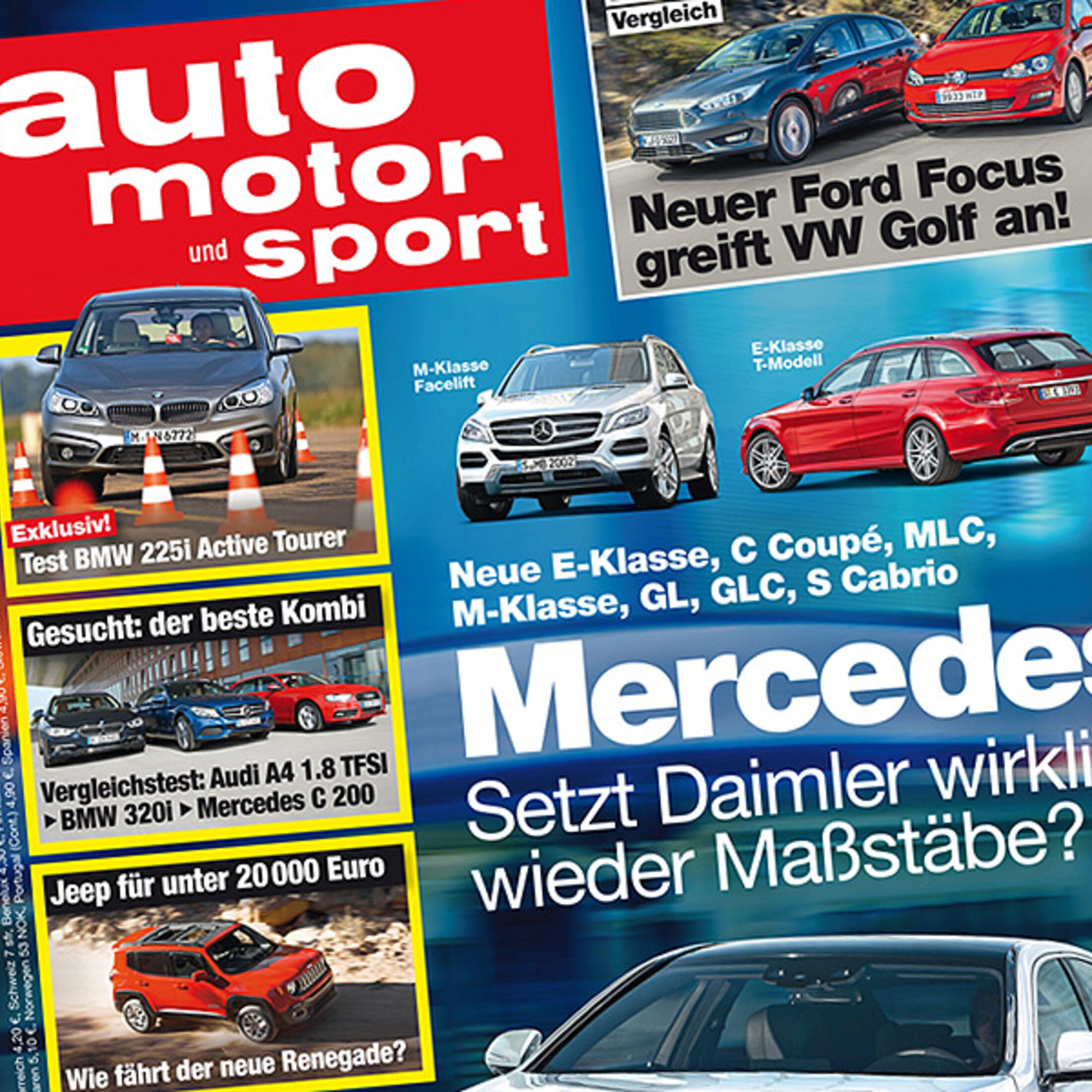 Neues Heft Mercedes Zukunft und Focus Golf Duell   AUTO MOTOR UND ...