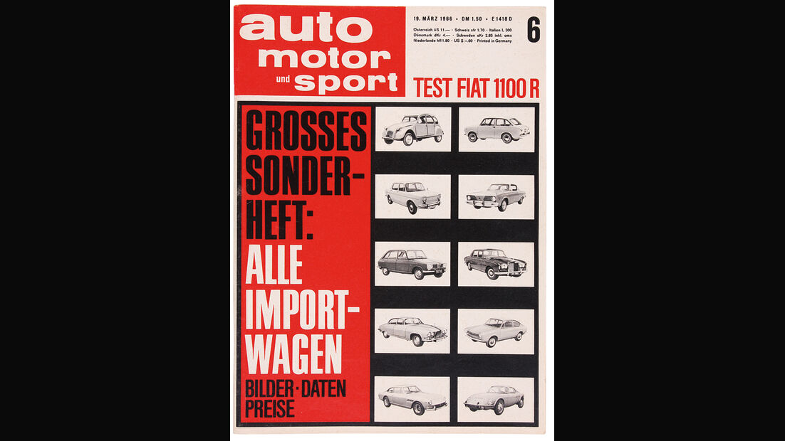 auto motor und sport Ausgabe 06/1966, Fiat 1100 R