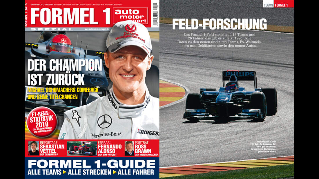 Formel 1-Spezial 2010: Das Sonderheft zur neuen Saison | AUTO MOTOR UND ...
