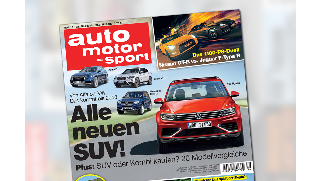 auto motor und sport, Heft 15 / 2016, Titel, Vorschau