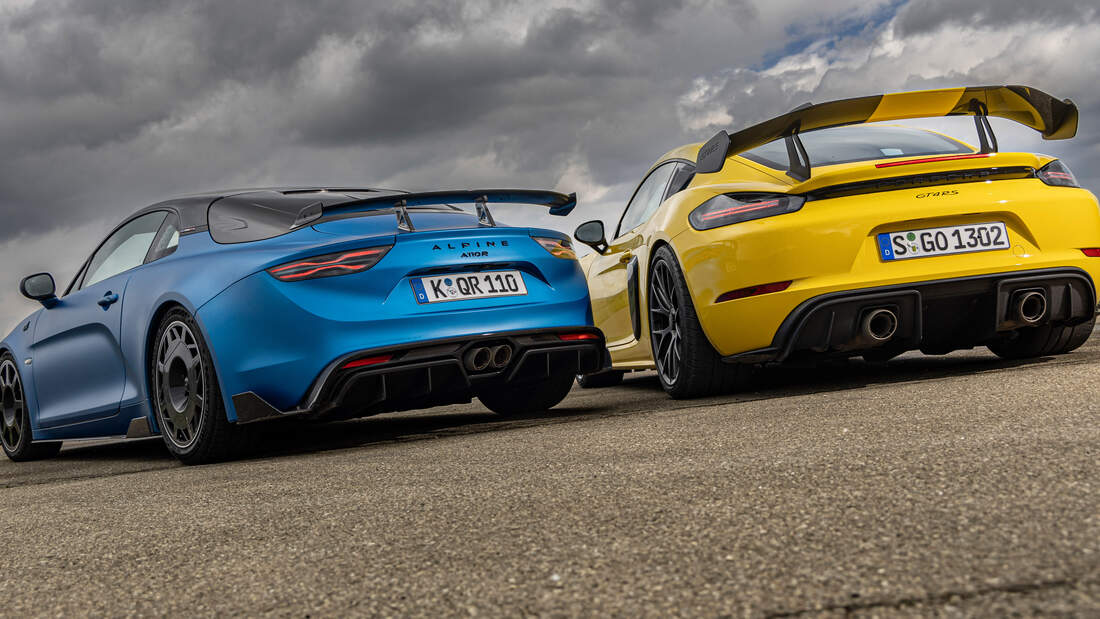 Alpine-A110-R-Porsche-718-Cayman-GT4-RS-Teure-Mittelmotor-St-rmer-im-Duell