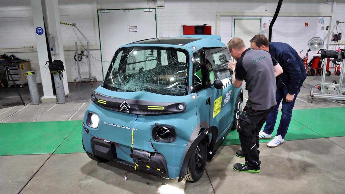 Horror-Ergebnisse beim Crashtest: Micro-Cars wie Ami und Rocks-e sind ...