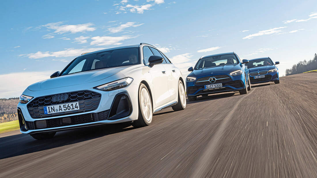 Mercedes-C-220d-Audi-A5-Avant-TDI-BMW-320d-im-Test-Deutsche-Mittelklasse-Kombis-im-Vergleichstest