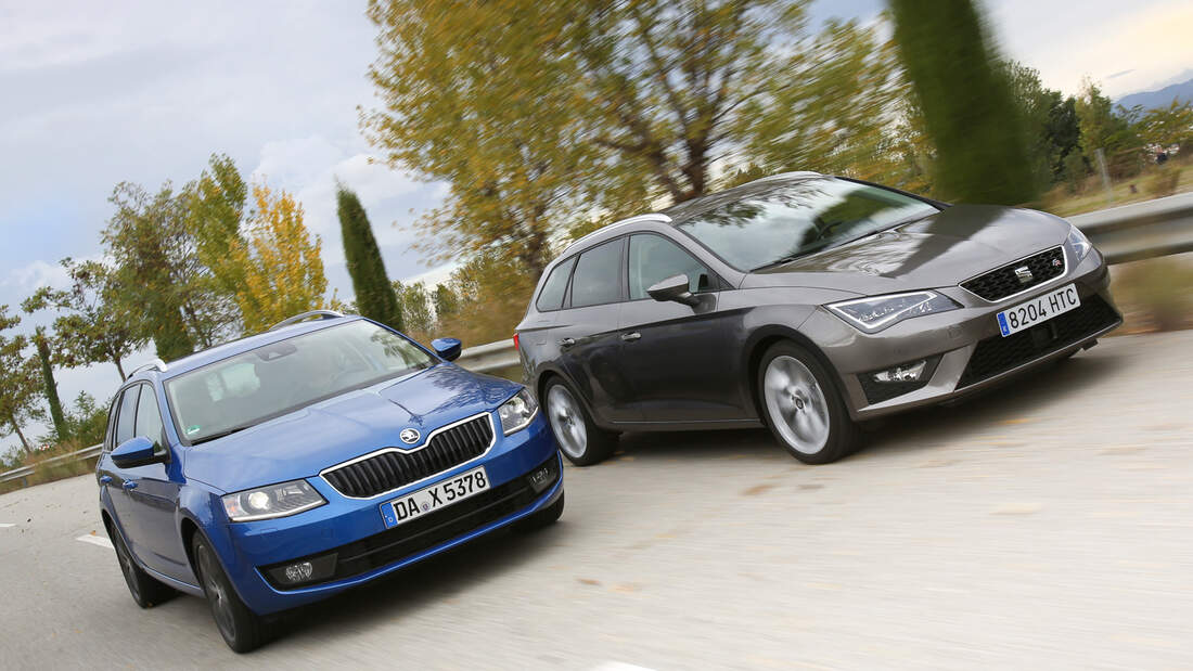 Vergleich Seat Leon St Und Skoda Octavia Seat León ST, Skoda Octavia Combi: Kompakte Konzernbrüder im Duell