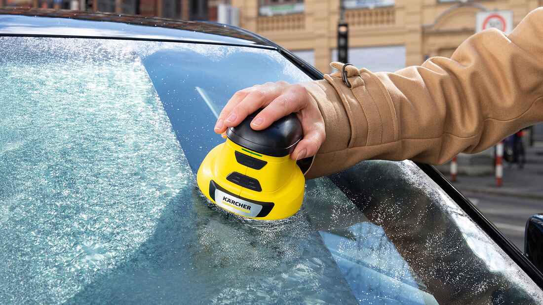 Produktbild von Dekaim Elektrischer Eiskratzer, USB Aufladen Auto Enteiser Elektrisch Mit 3000mAh Batterie, Schnelles Enteisung Zum Autoscheibe Windschutzscheibe Entfernen Frost, EIS, Schnee, Gelb