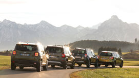 Dacia Duster, Jeep Renegade, Skoda Yeti, Suzuki SX4 S-Cross