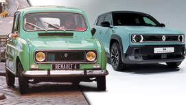 Renault 4 E-Tech R4 Original Alt Neu Collage