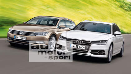 Audi A4, VW Passat, Frontansicht