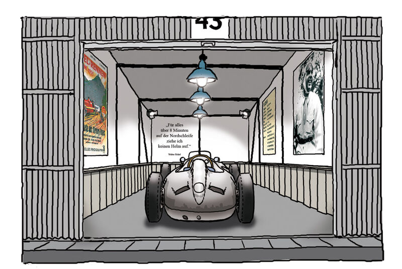 neue Garage des Historischen Fahrerlagers