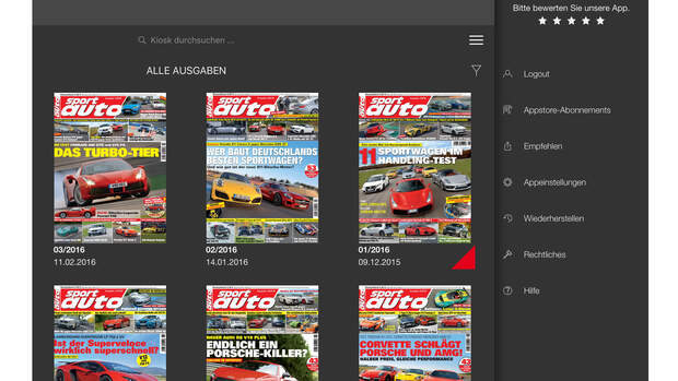 sport auto Digital, ePaper, eMagazin, Android, Tablet und Smartphone